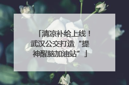 清凉补给上线！武汉公交打造“提神醒脑加油站”